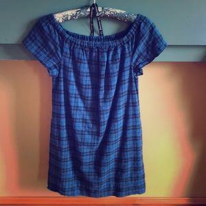 Madewell Plaid Off the Shoulder Dress